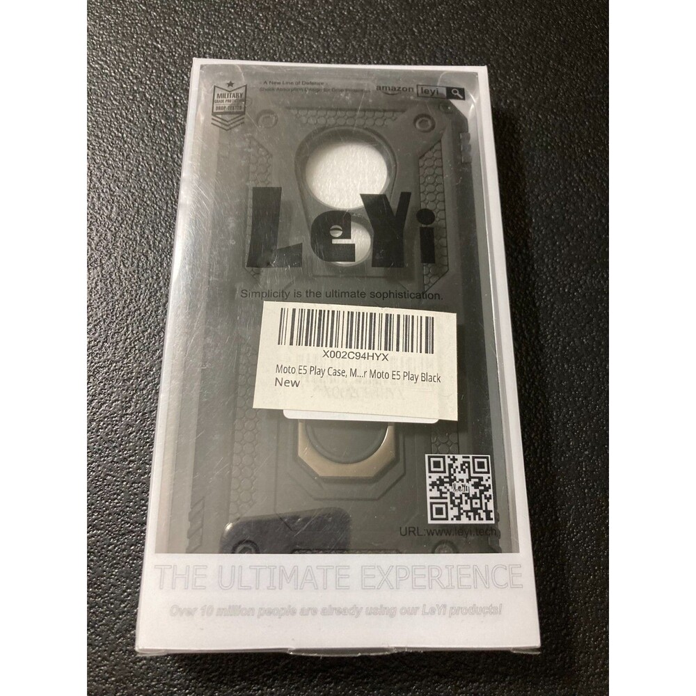 LeYi Mobile Phone Case for Motorola Moto E5 Play Case Black New in Package